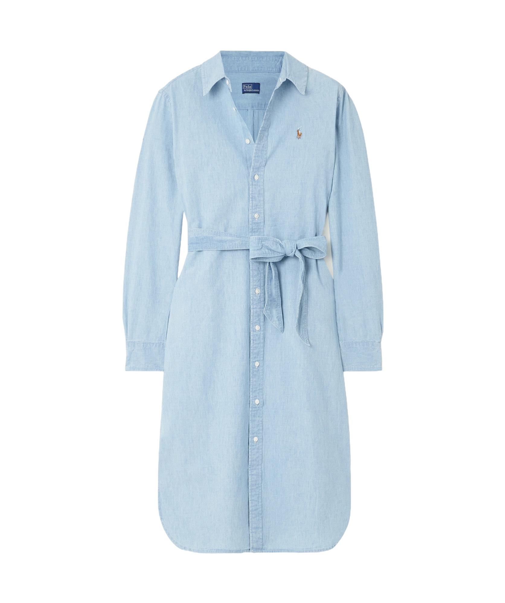 knee length dresses for ladies Vintage Ralph Lauren Denim Long Sleeve Dress