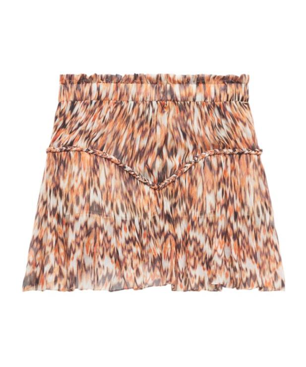スカート ISABEL MARANT Roumi skirt with pink print in silk ROUMI SKIRT Woman pink | ISABEL MARANT Official online store