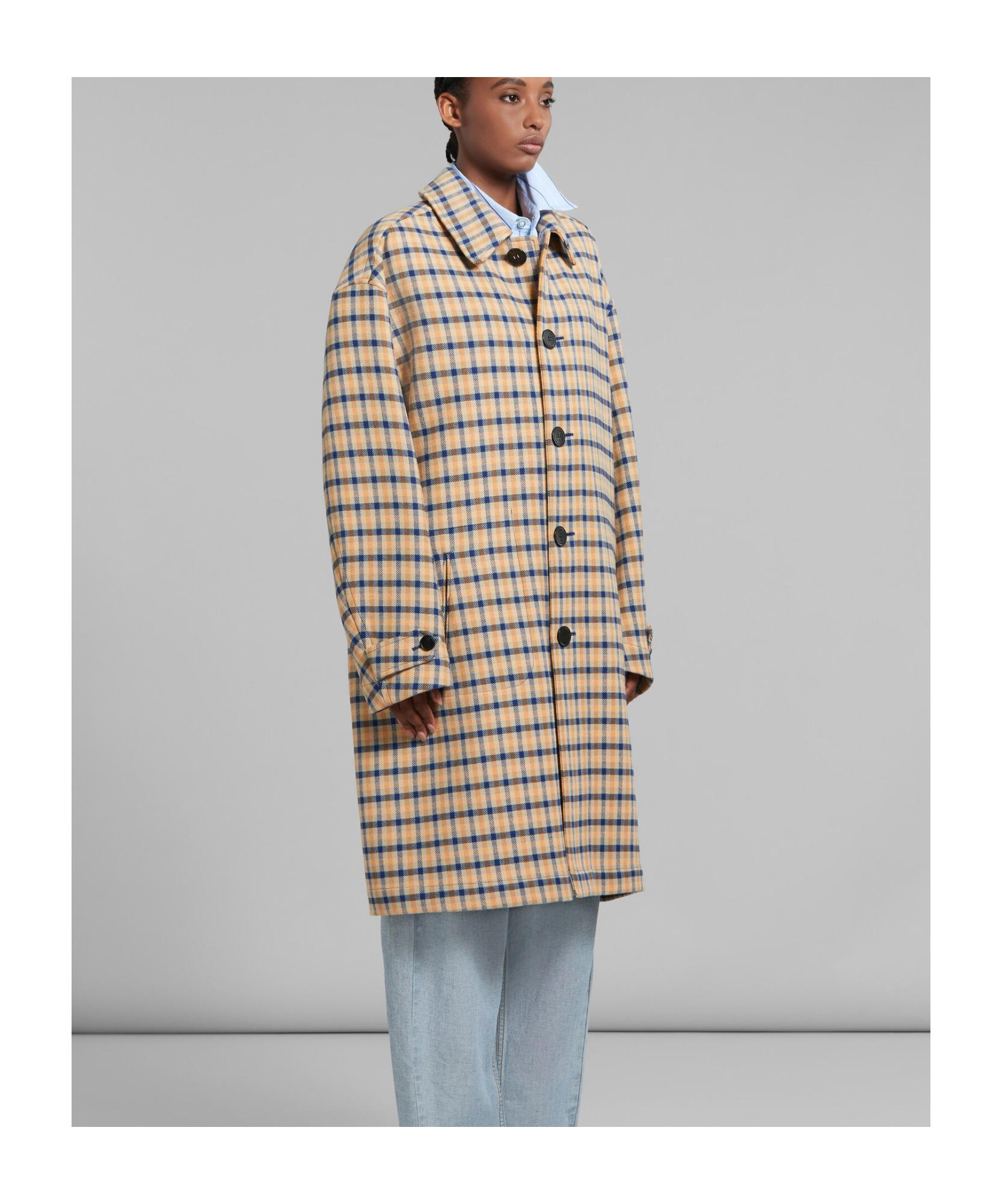 コート MARNI Reversible wool coat with check pattern Marni Reversible Wool Coat With Check Pattern | italist
