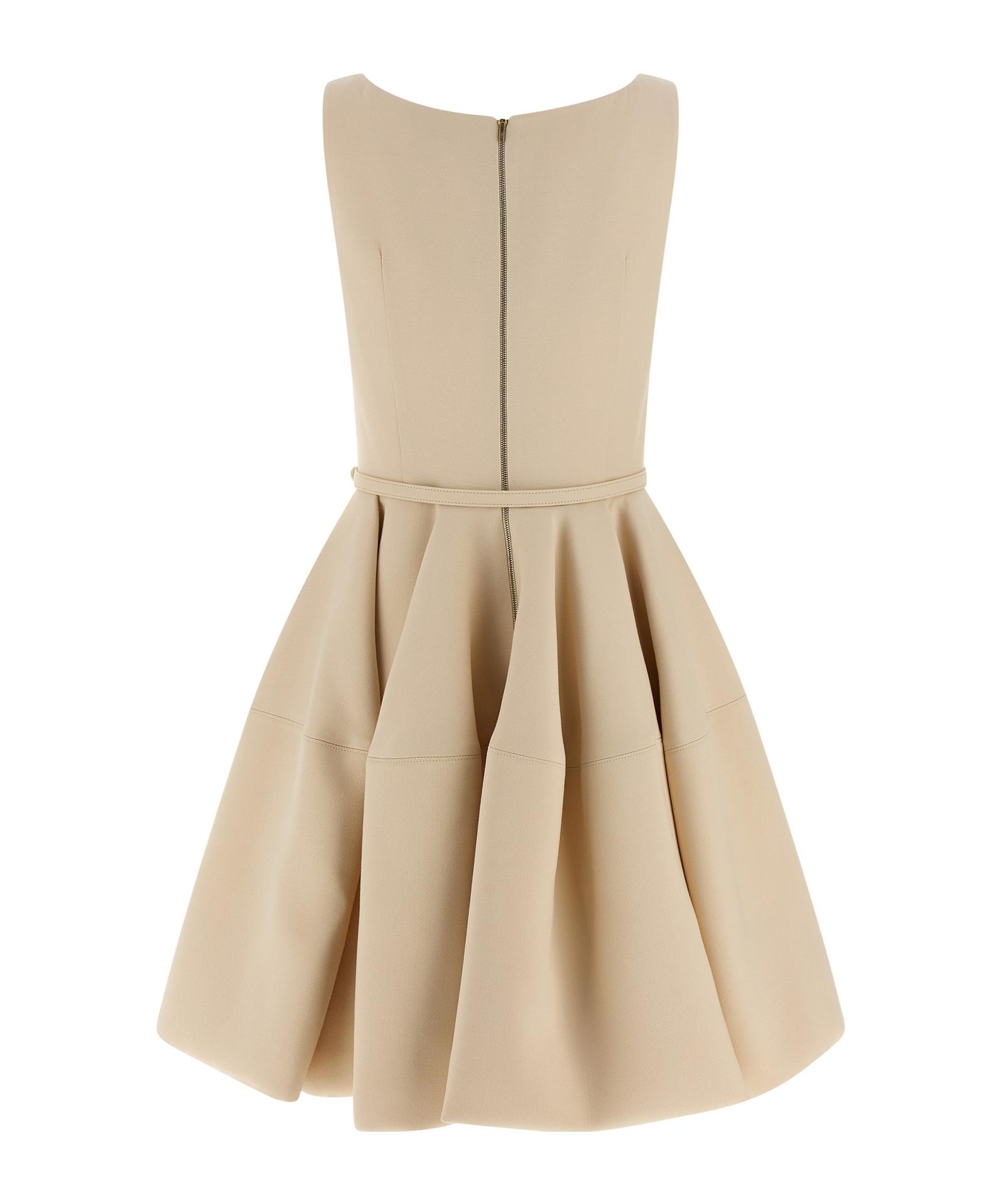 Fendi Belted-Waist Sleeveless Dress in Natural | Lyst