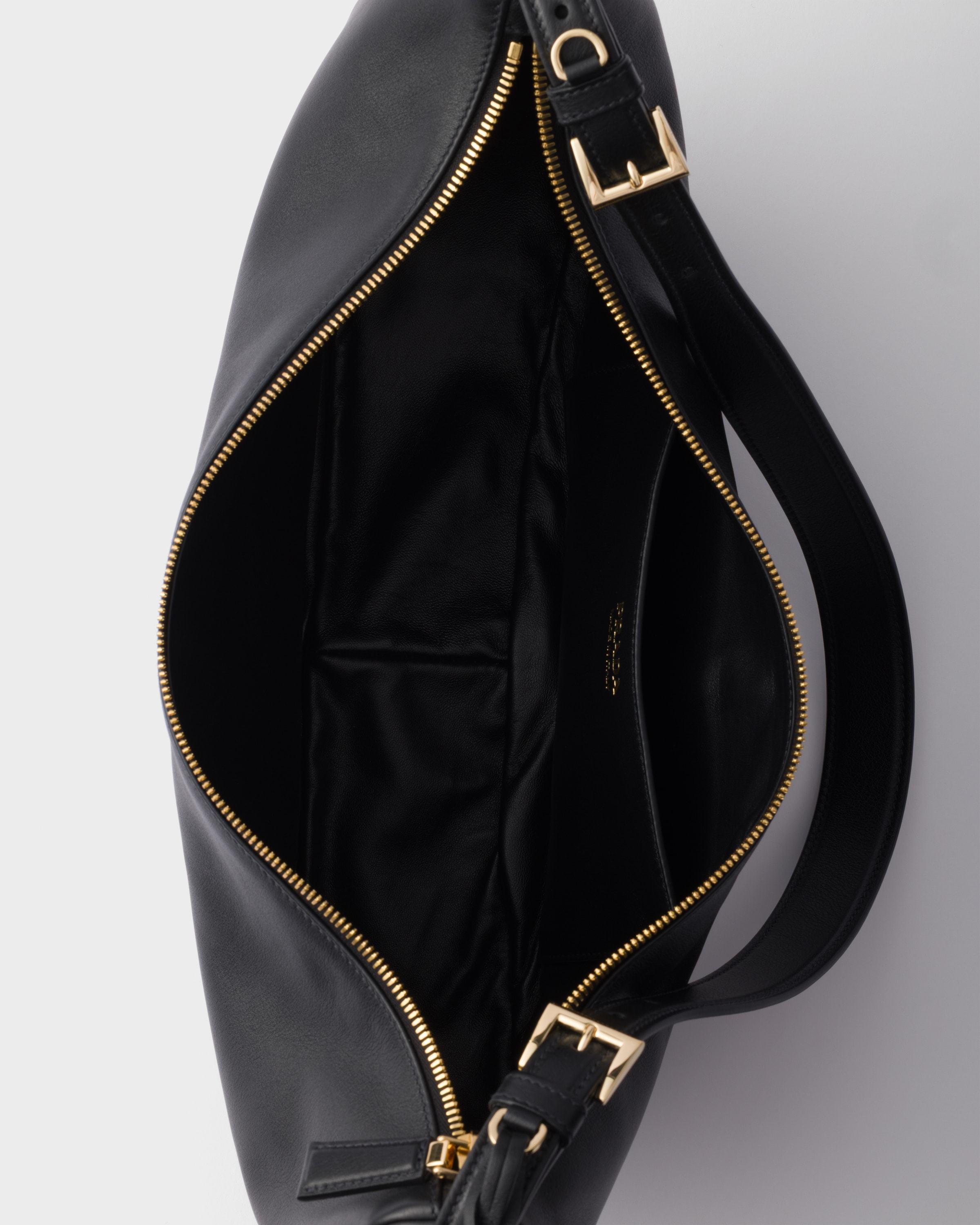 Prada Triangle-Logo Demi-Lune Shoulder Bag in Blue | Lyst