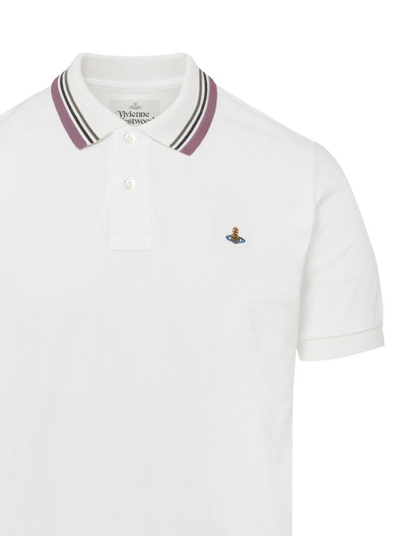 Vivienne Westwood Logo Embroidered Short Sleeve Polo Shirt in