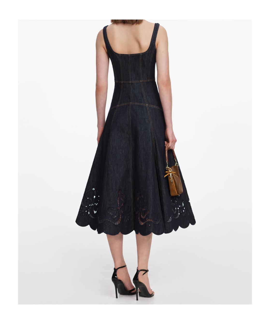 flower embroidered dress Luxury Embroidery Long Evening Dress Garden Floral Vintage Formal Prom –  Bartolini main image 1