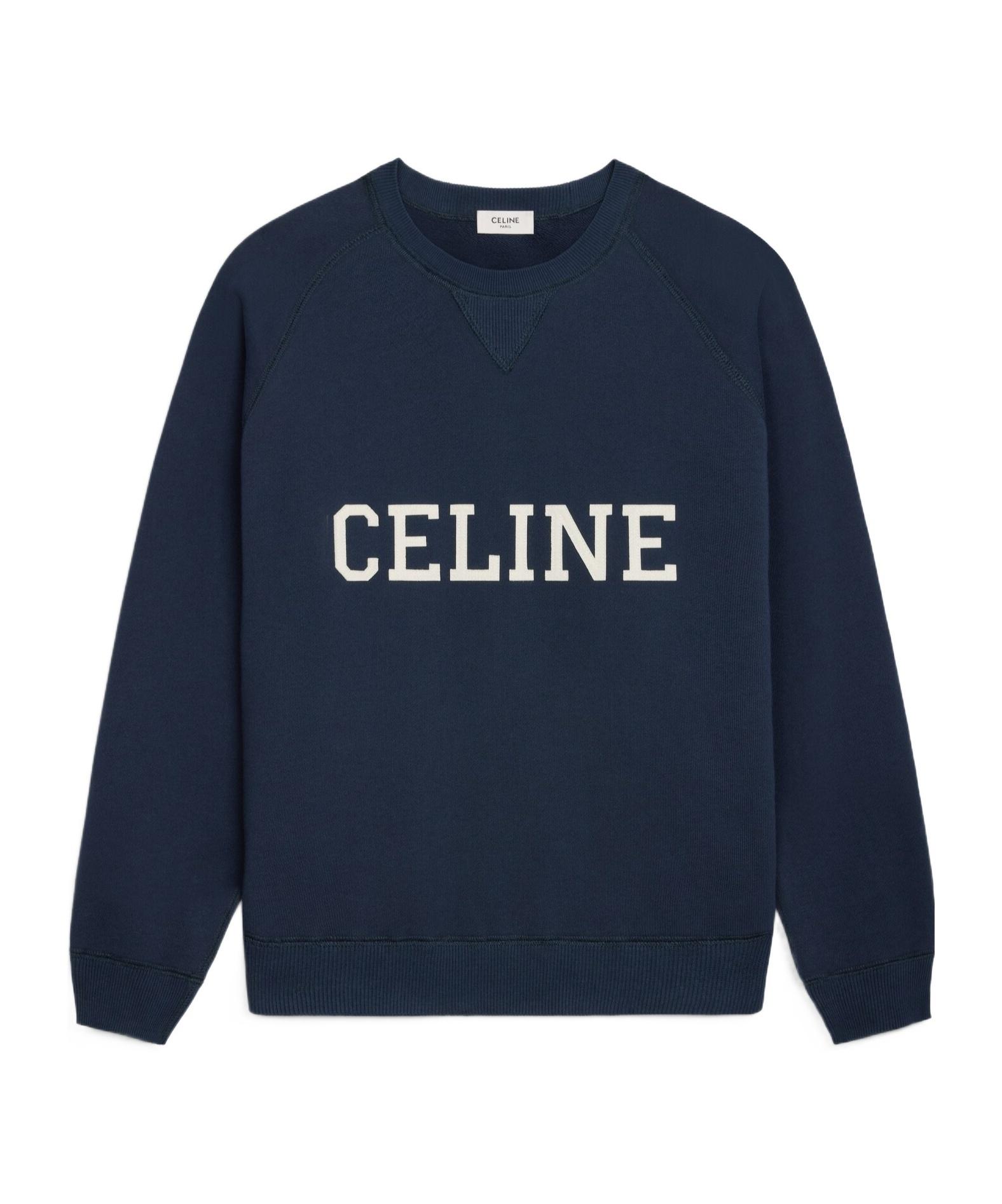 【CELINE】LOOSE BLASON SWEATSHIRT blason loose sweatshirt IN cotton fleece - GREY MELANGE