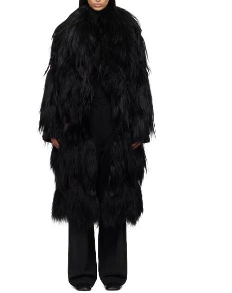 【関税込み】16Arlington ブラック Lorona シアリングコート 16Arlington Lorona Coat | Black | FARFETCH BH