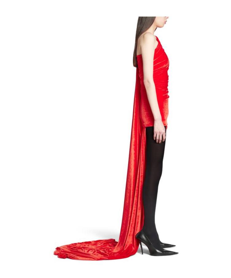 v neck asymmetrical dress Shelly