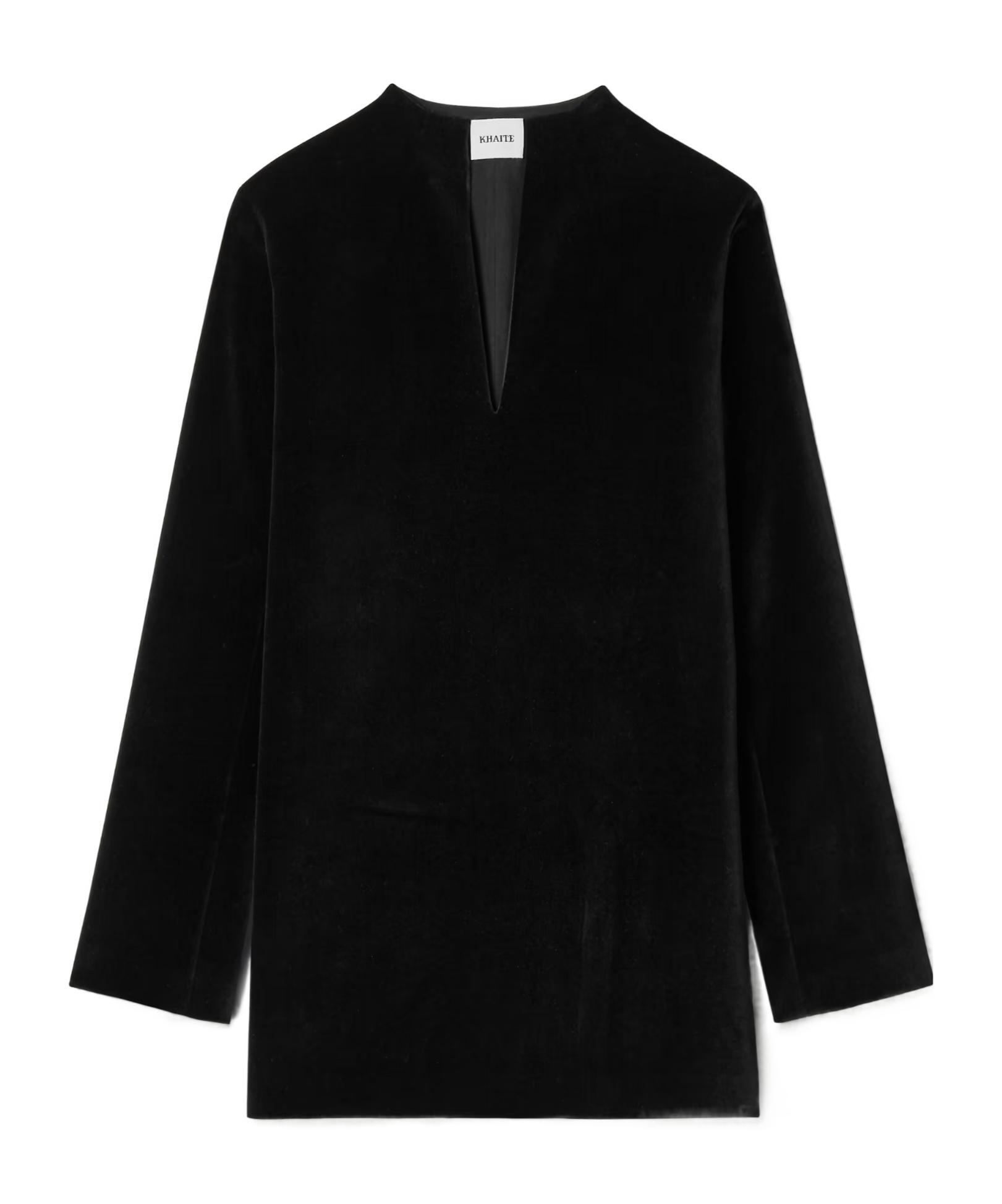 KHAITE Long-Sleeved Dress in Black | Lyst