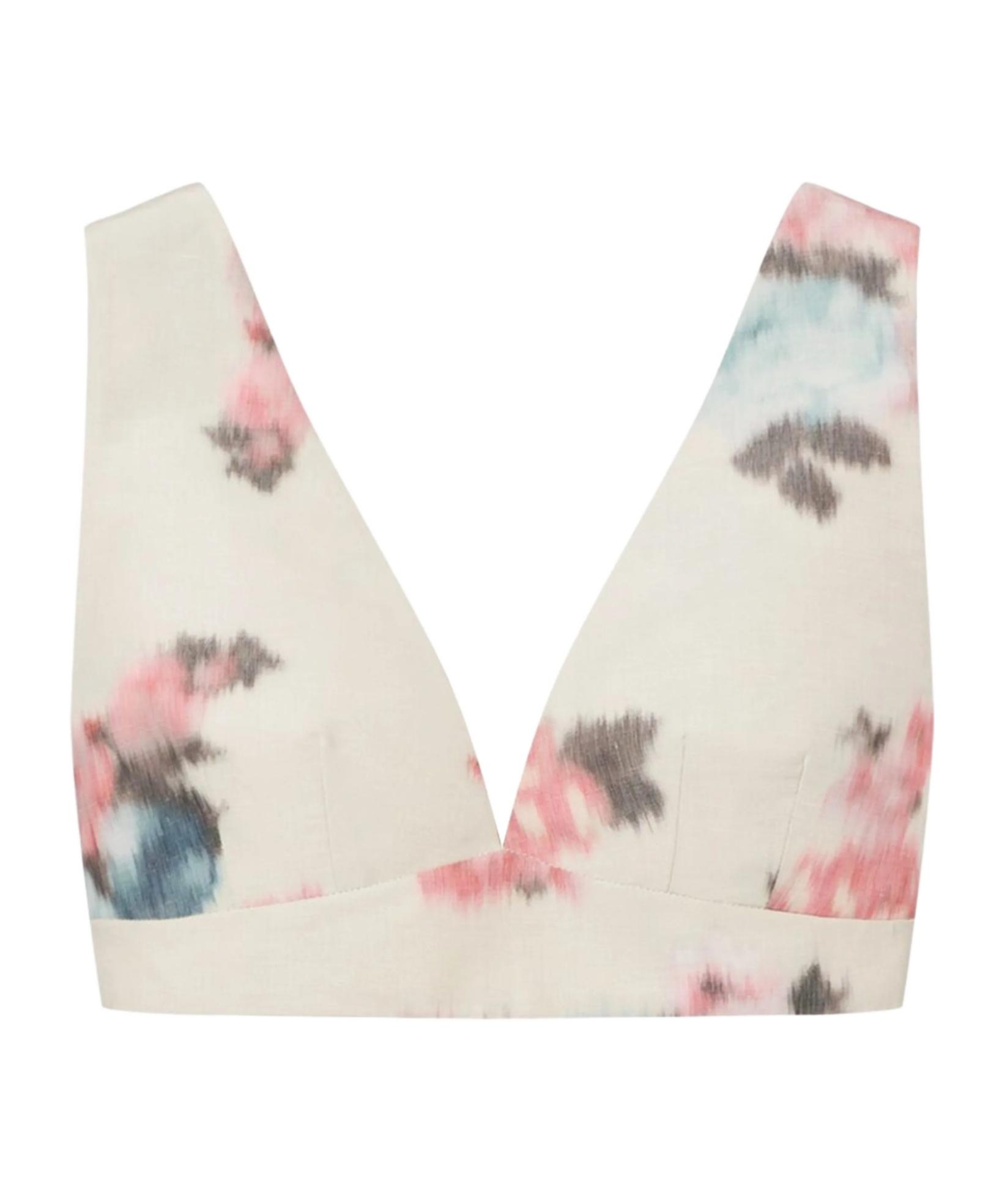 Tシャツ・カットソー PHILOSOPHY DI LORENZO SERAFINI Linen blend top with floral Philosophy di Lorenzo Serafini | Tops | Philosophy Di