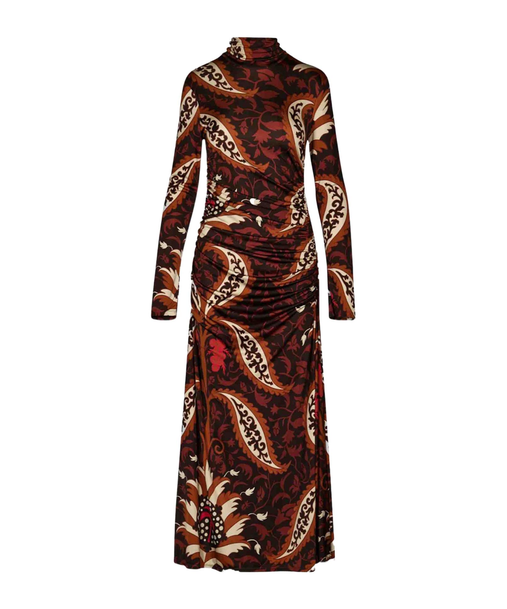 Johanna Ortiz Long Sleeve Dress in Red | Lyst