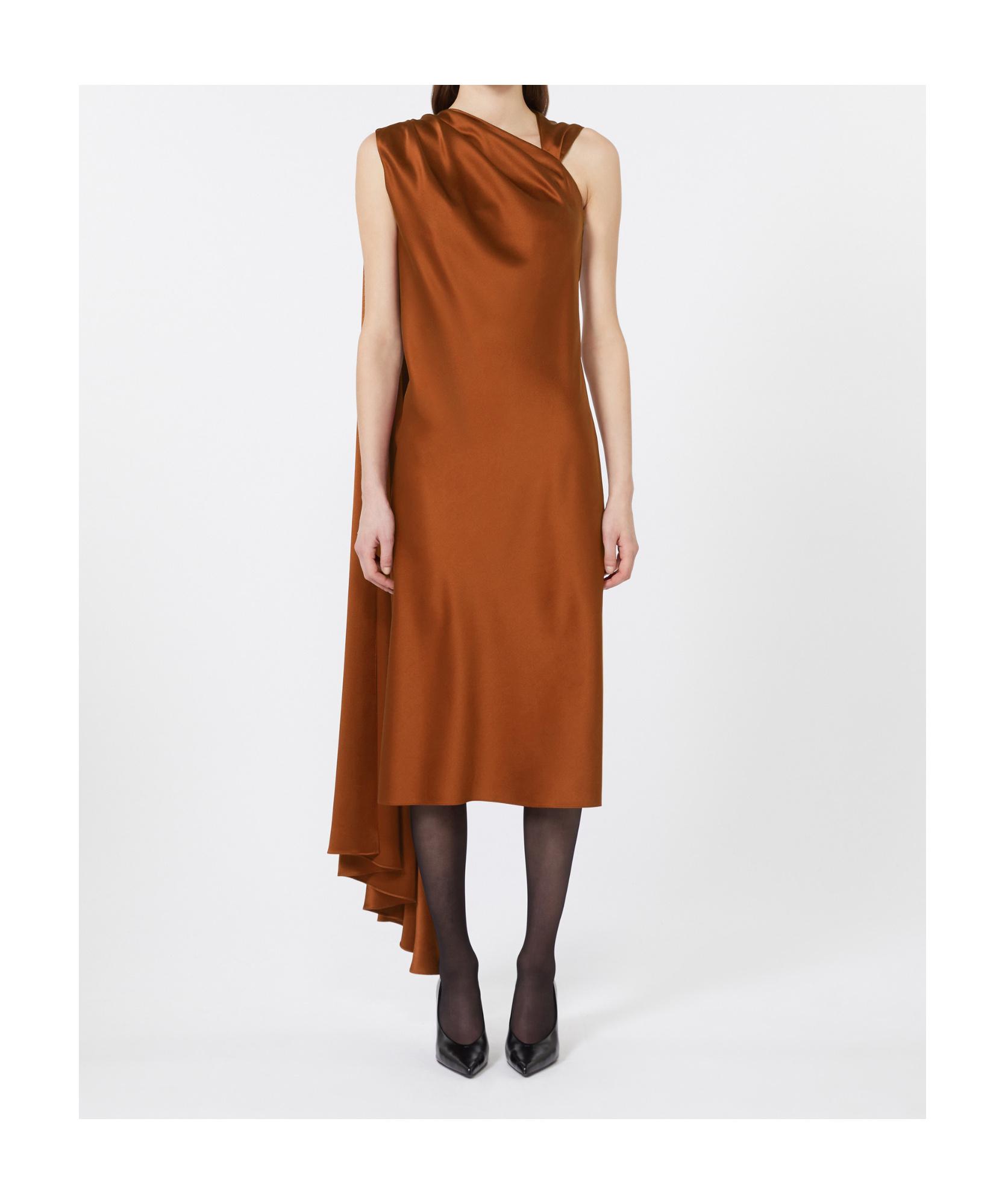 strapless open back dress Boat Neck Maternity Bodycon Dress- Brown