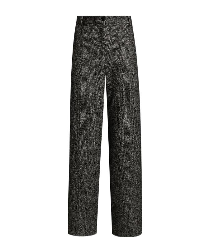 Dolce & Gabbana サイドライン ドット柄 ウールパンツ 44 Dolce & Gabbana サイドライン ドット柄 ウールパンツ 44