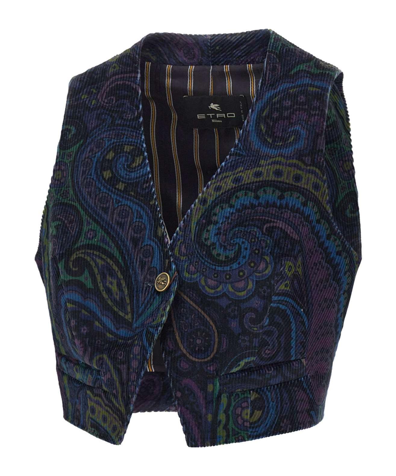 ベスト・ジレ Etro Houndstooth Over Vest Etro Houndstooth Over Vest Casual in Multicolor | THE LIST