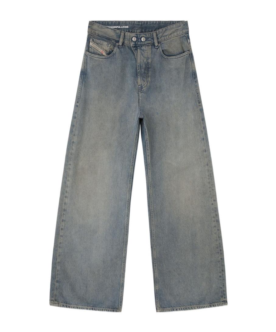 DIESEL 1996 D-Sire 09N24 Relaxed Jeans in Gray | Lyst