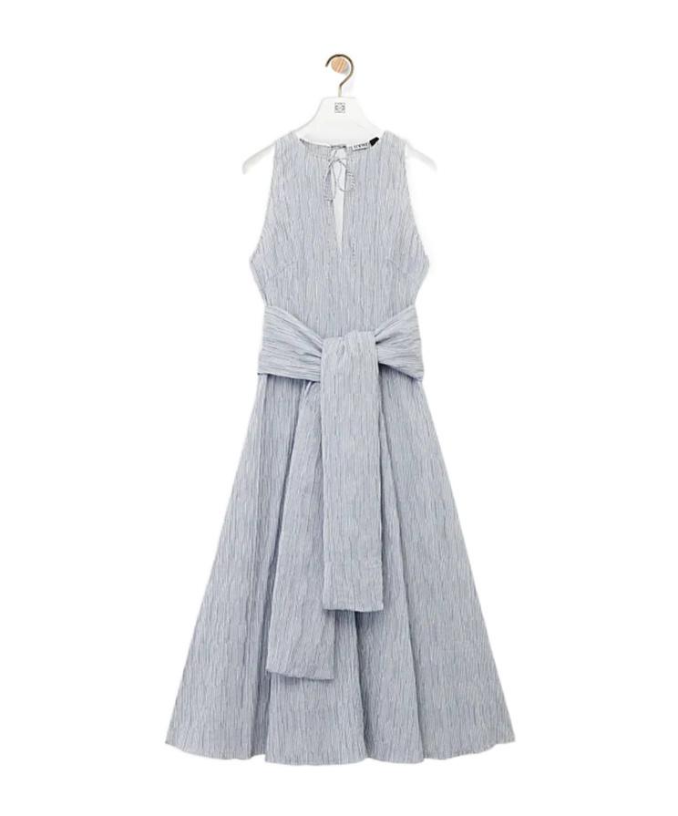 loewe dress grey Loewe Grey Sweat Hoodie Midi Dress main image 1