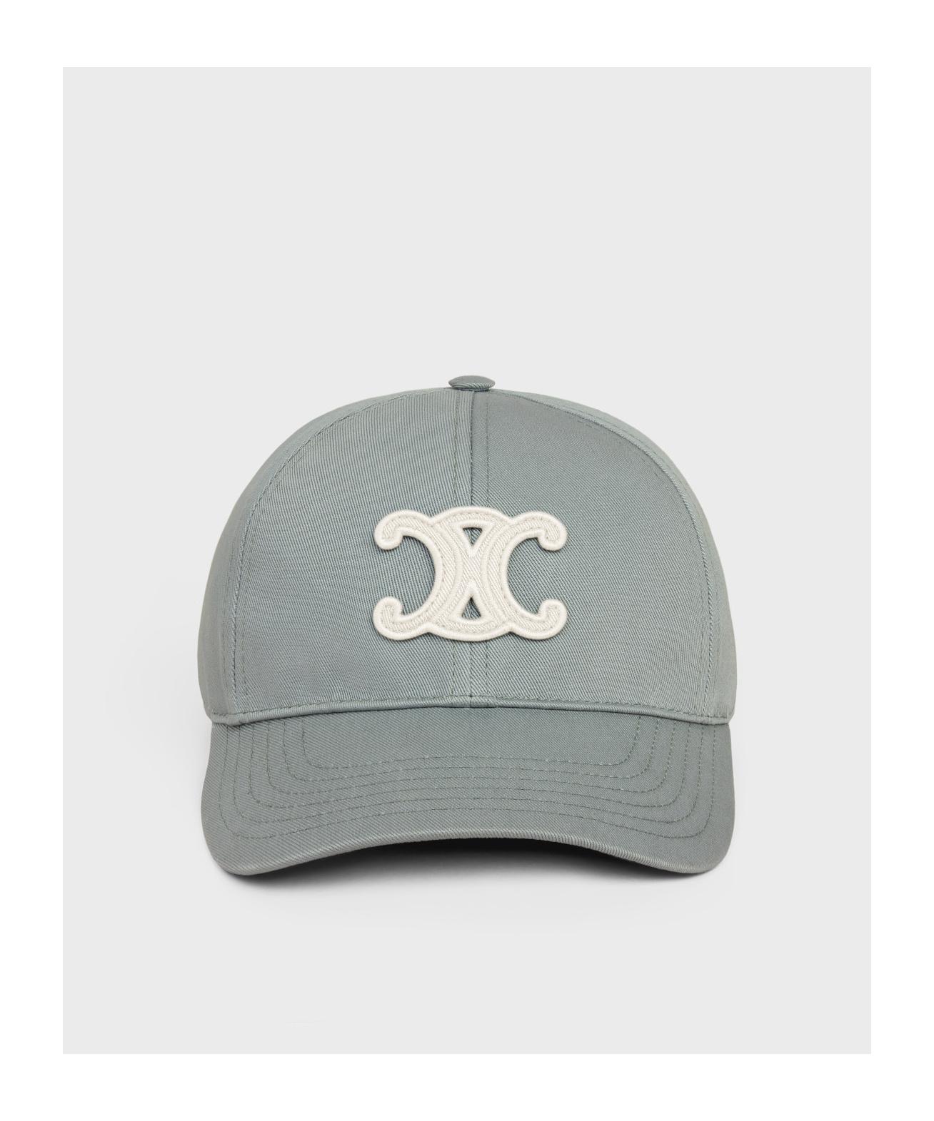 Celine Triomphe Baseball Cap in Gray | Lyst