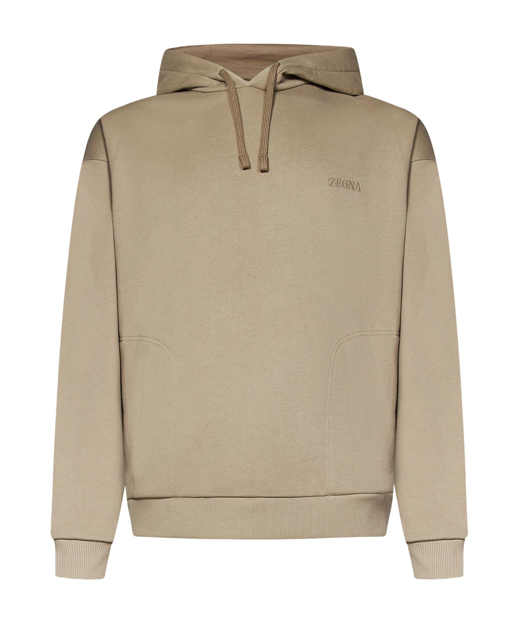 Tシャツ・カットソー ERMENEGILDO ZEGNA Men Hoodies N6MGI1830 412 Blue Zegna High Performance wool-cotton Hoodie | Blue | FARFETCH EG