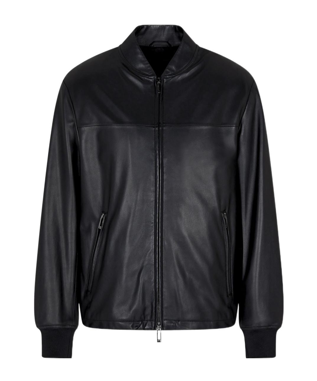 Emporio Armani Leather jacket レザー　ジャケット Emporio Armani Lamb skin high neck leather jacket | The