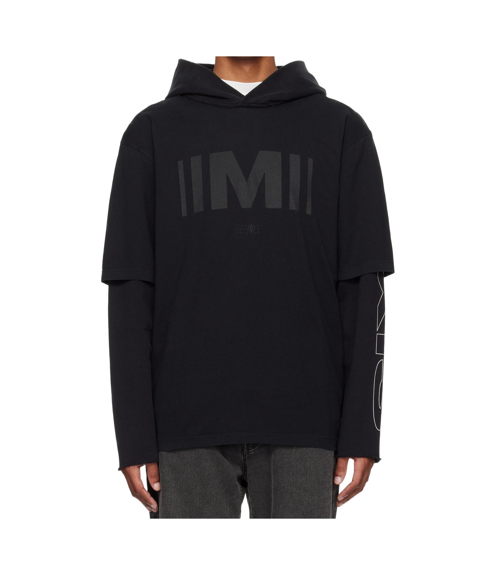 パーカー・フーディ MM6 Maison Margiela Circle 6 Logo Hoodie Black MM6 Maison Margiela numbers-motif Hoodie | Black | FARFETCH