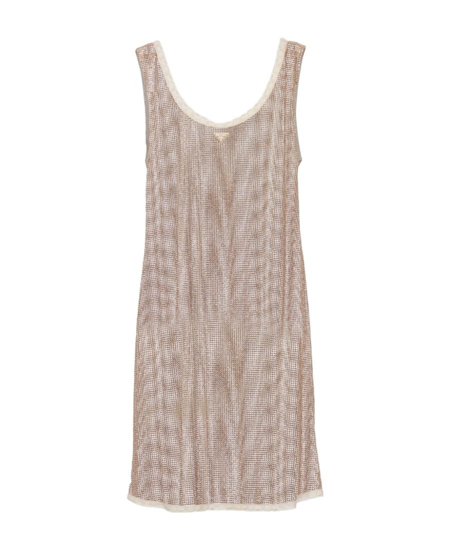 prada rhinestone embroidered mesh mini-dress Prada Rhinestone Embroidered Mesh Mini-dress, Women, Crystal, Size 44