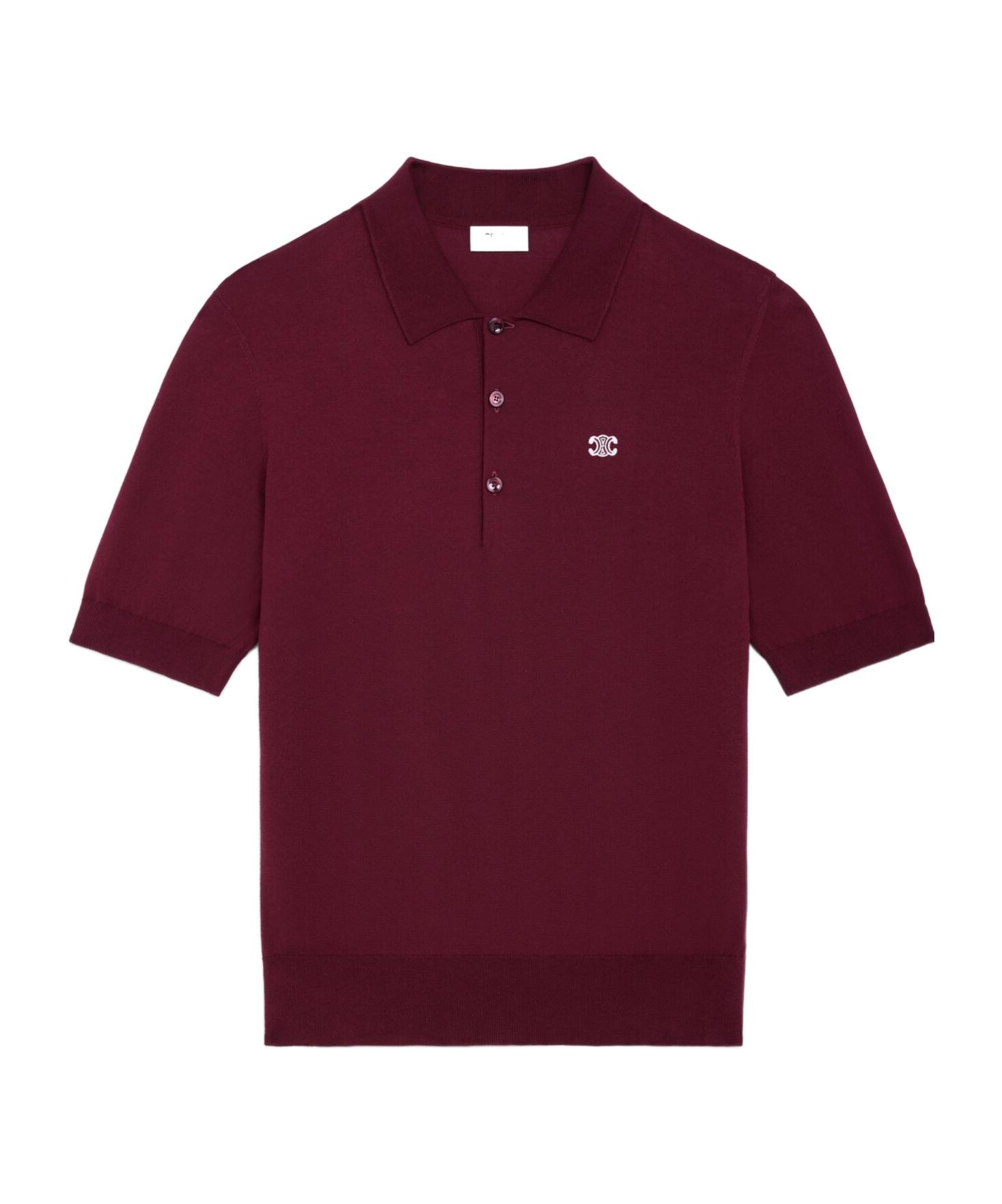 Celine Triomphe Polo in Red for Men | Lyst