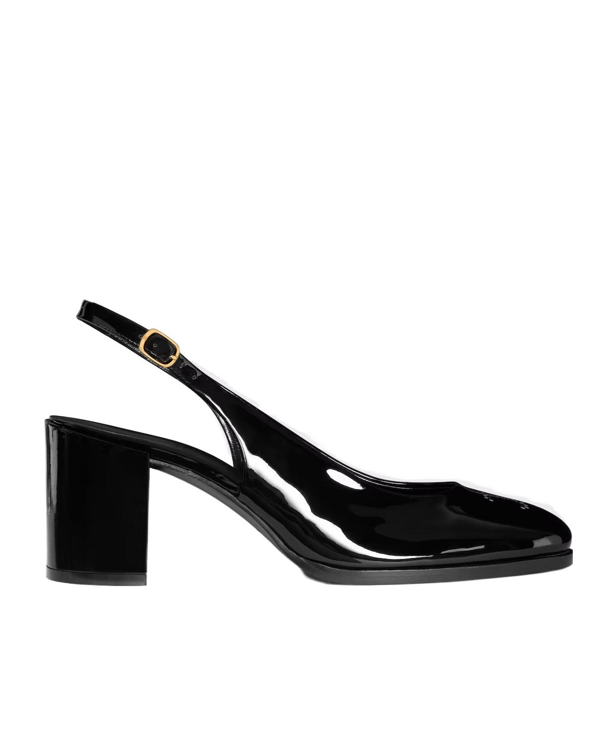 パンプス CELINE 24FW Black Lily Triope Pumps 360314582C 38NO CELINE TESS BABIES IN PATENT CALFSKIN - BLACK | CELINE