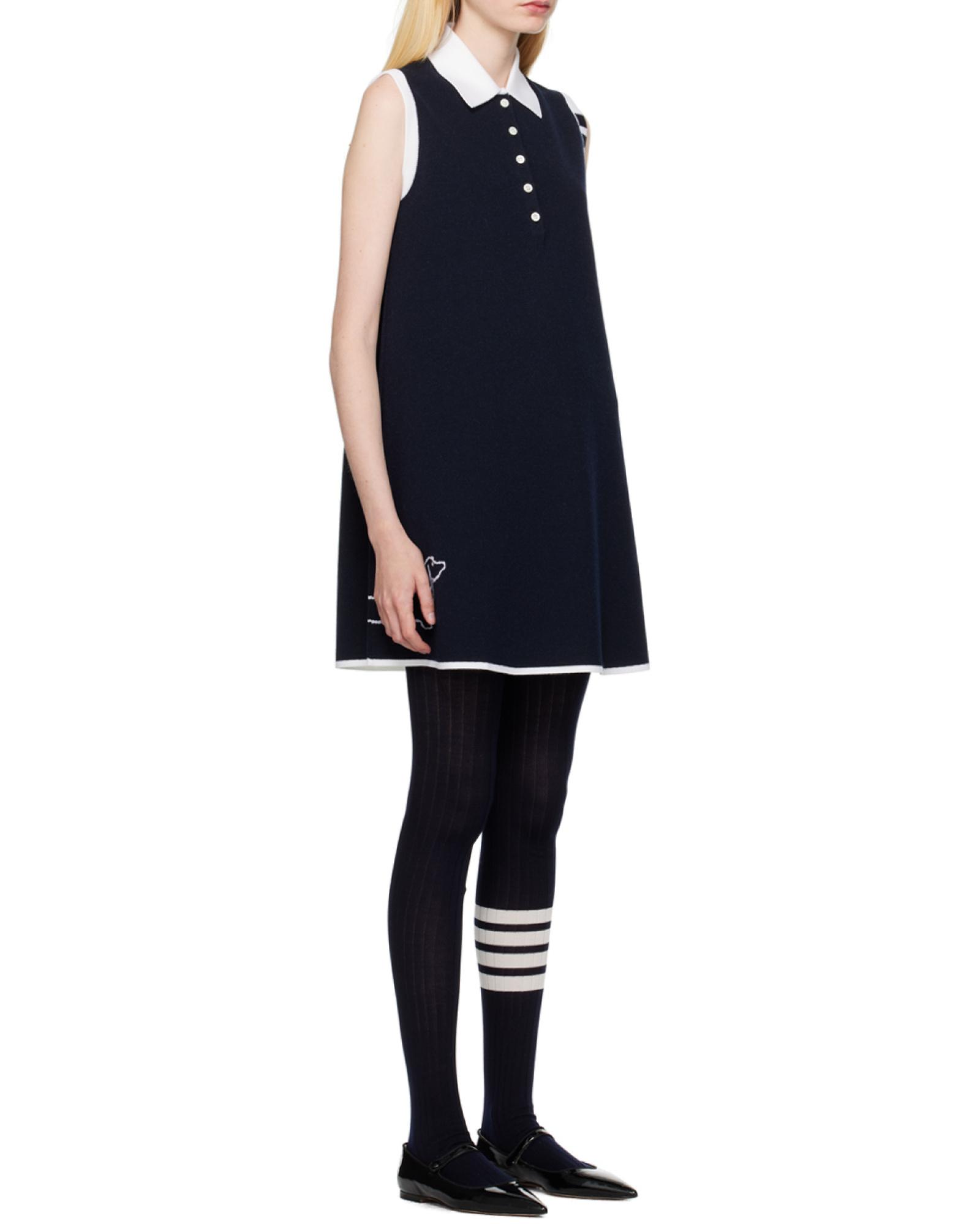 Thom Browne Signature 4-Bar Stripe Dress in Blue | Lyst