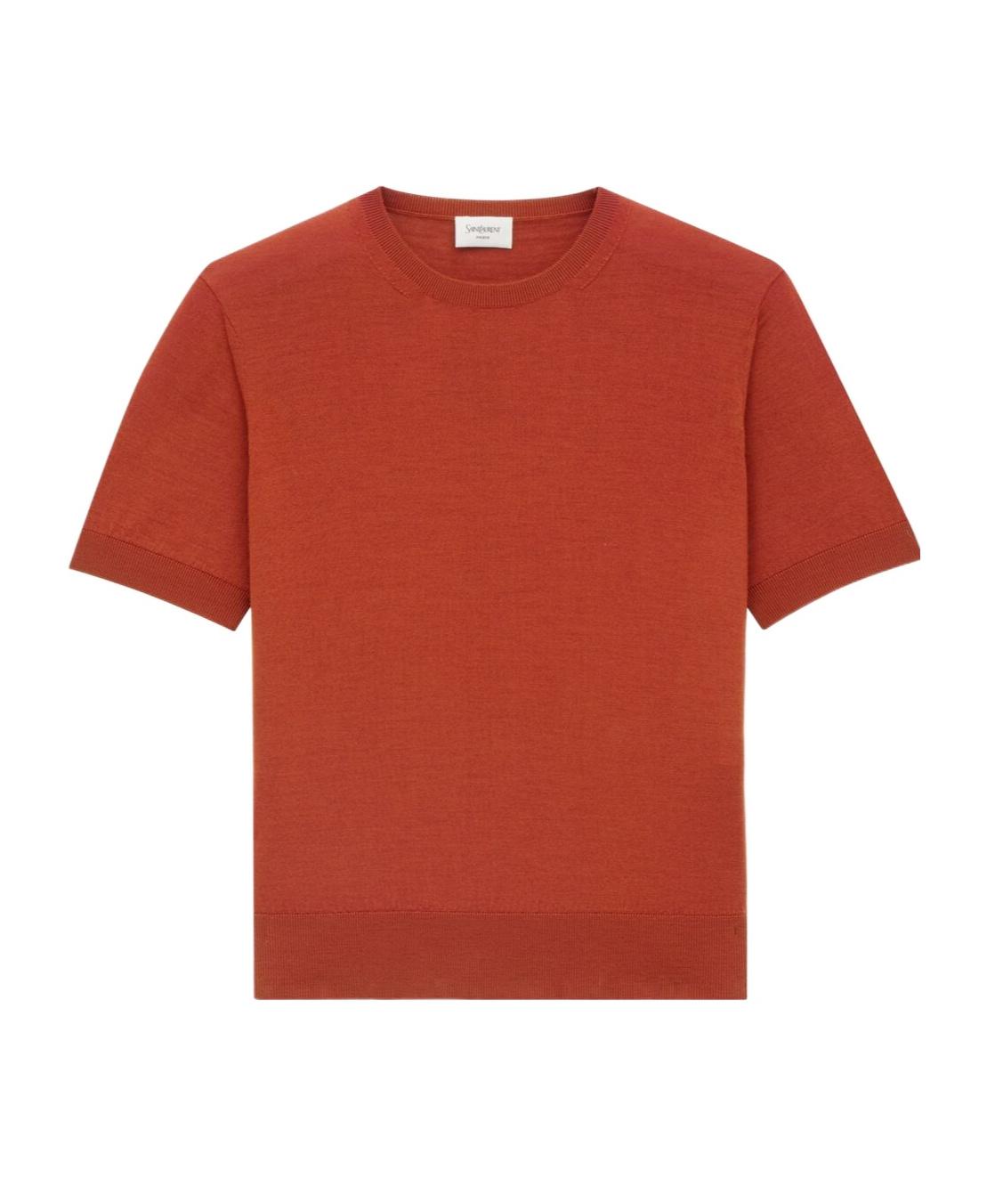 ★Saint Laurent★ Round neck short sleeve t-shirt caramel 80 Saint Laurent Reverse Logo T-Shirt in Grey | LN-CC