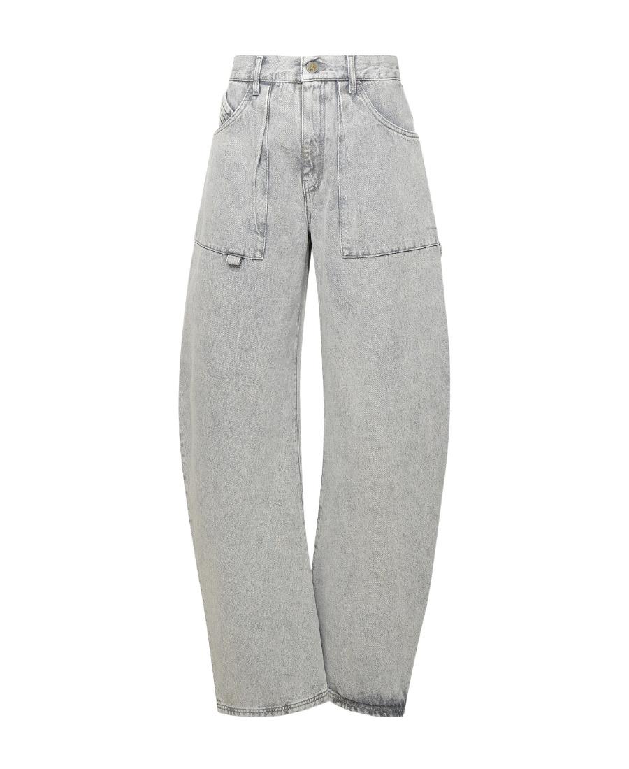 THE ATTICO WAH00054LBT117AA114 関税送料込 The Attico Effie High-Waist Wide-Leg Jeans in Gray | Lyst