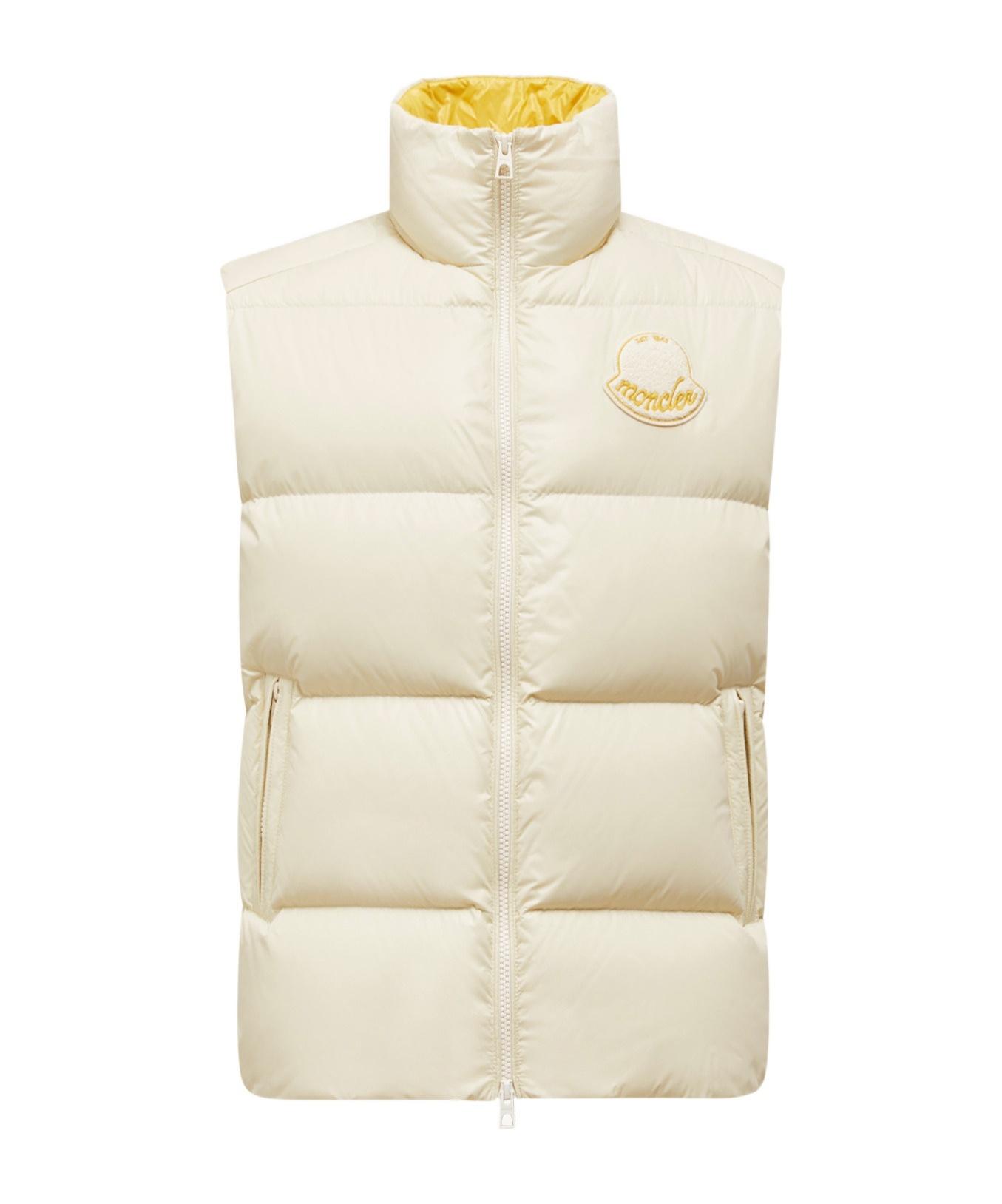 ジャケット MONCLER | Ivory white Reversible Down Gilet Achard Moncler Women's Achard Reversible Down Gilet Ivory White - US