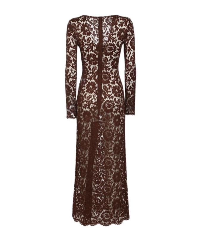 chinese dress ladies Valentino Red Lace Dress