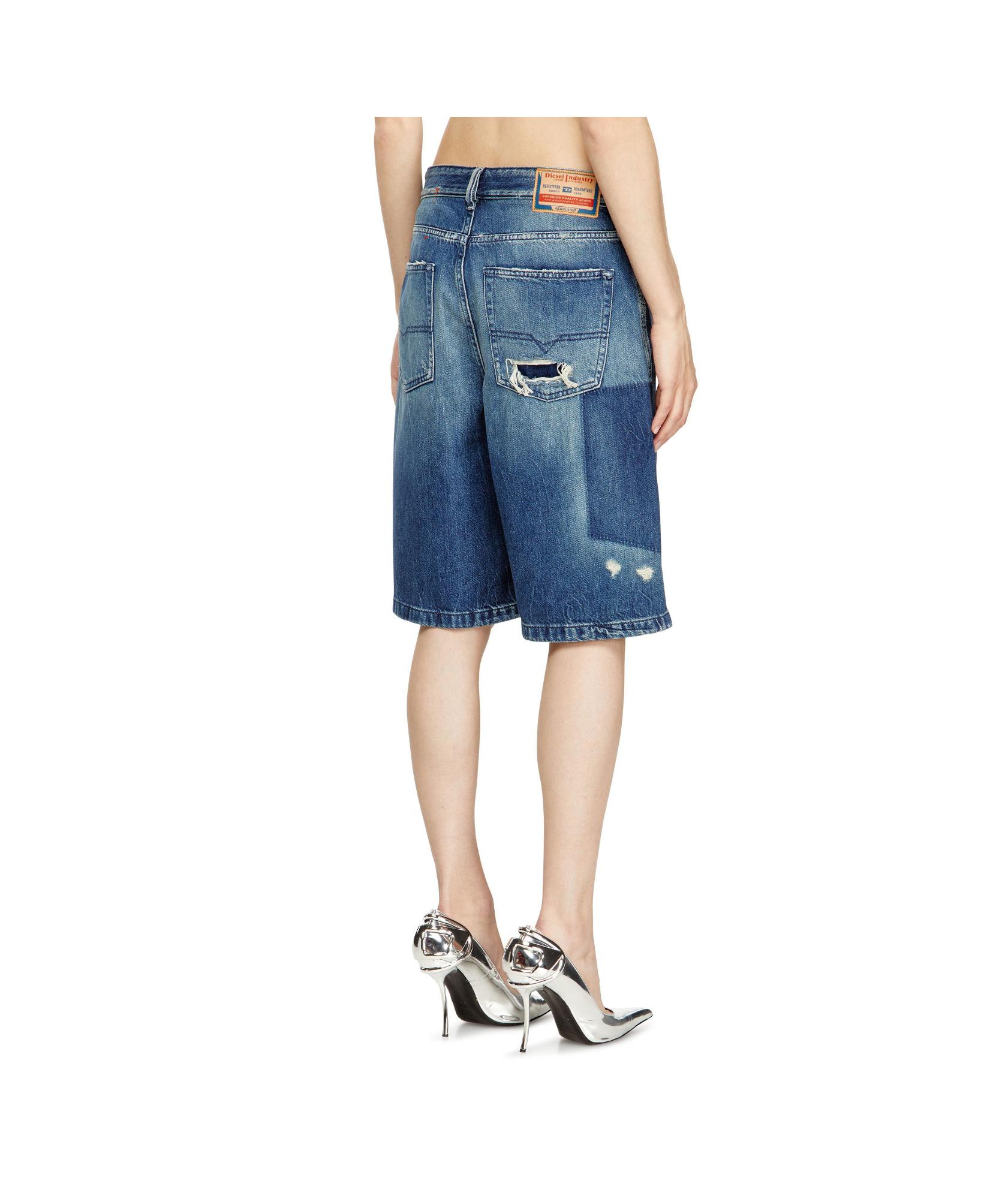 ショートパンツ DIESEL De jizz fsg denim shorts destroyed effect Blu Women's Shorts in distressed fringed denim | Blue | Diesel