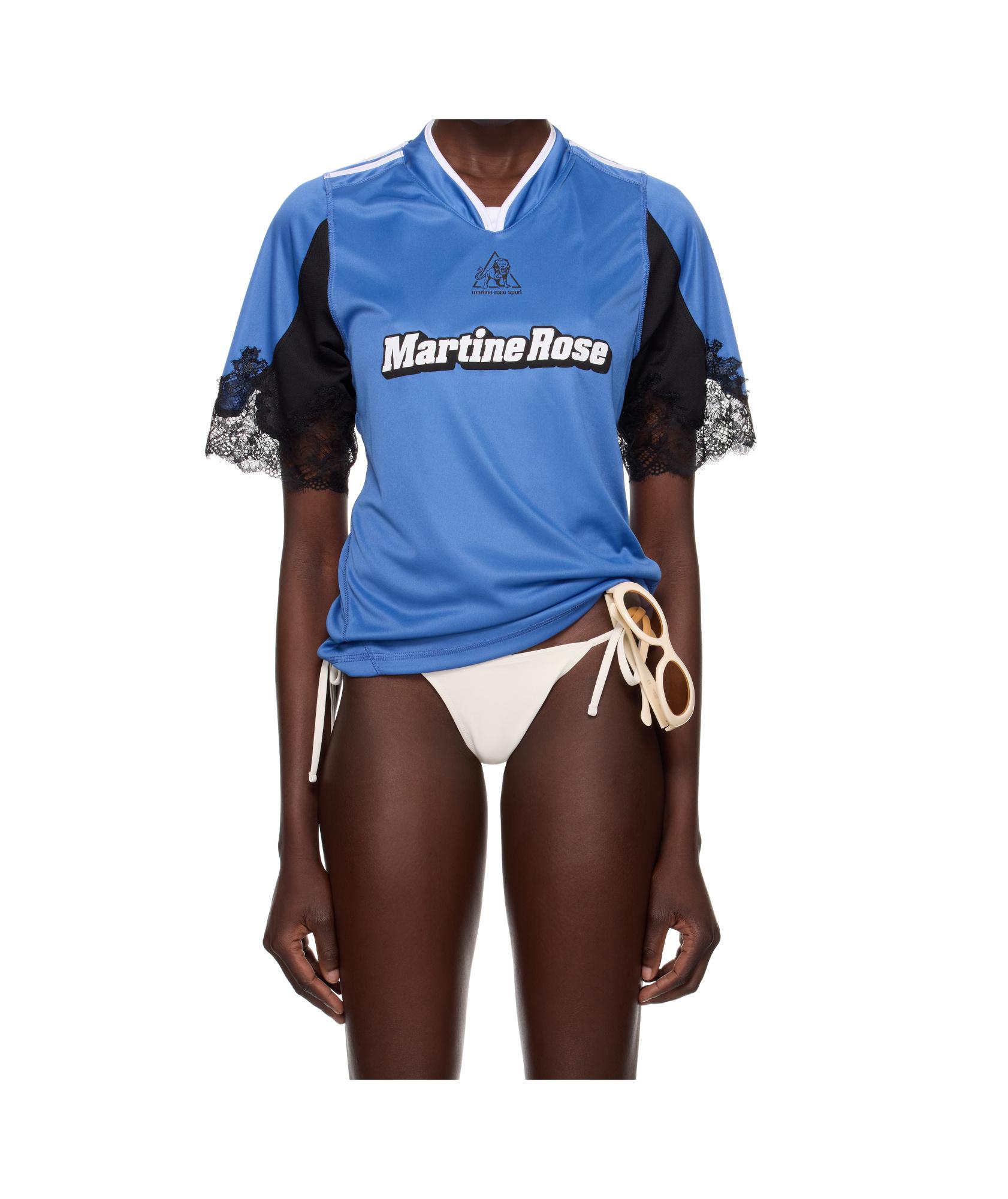 Martine Rose Lace Trim Football T-Shirt in Blue for Men Lyst