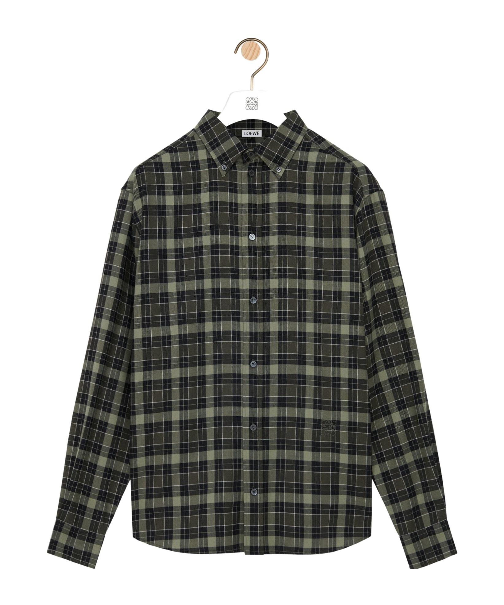 【Sale】 LOEWE Check Shirtsシャツ グラフィック ロエベ Loewe Checked Long-Sleeved Shirt in Gray for Men | Lyst
