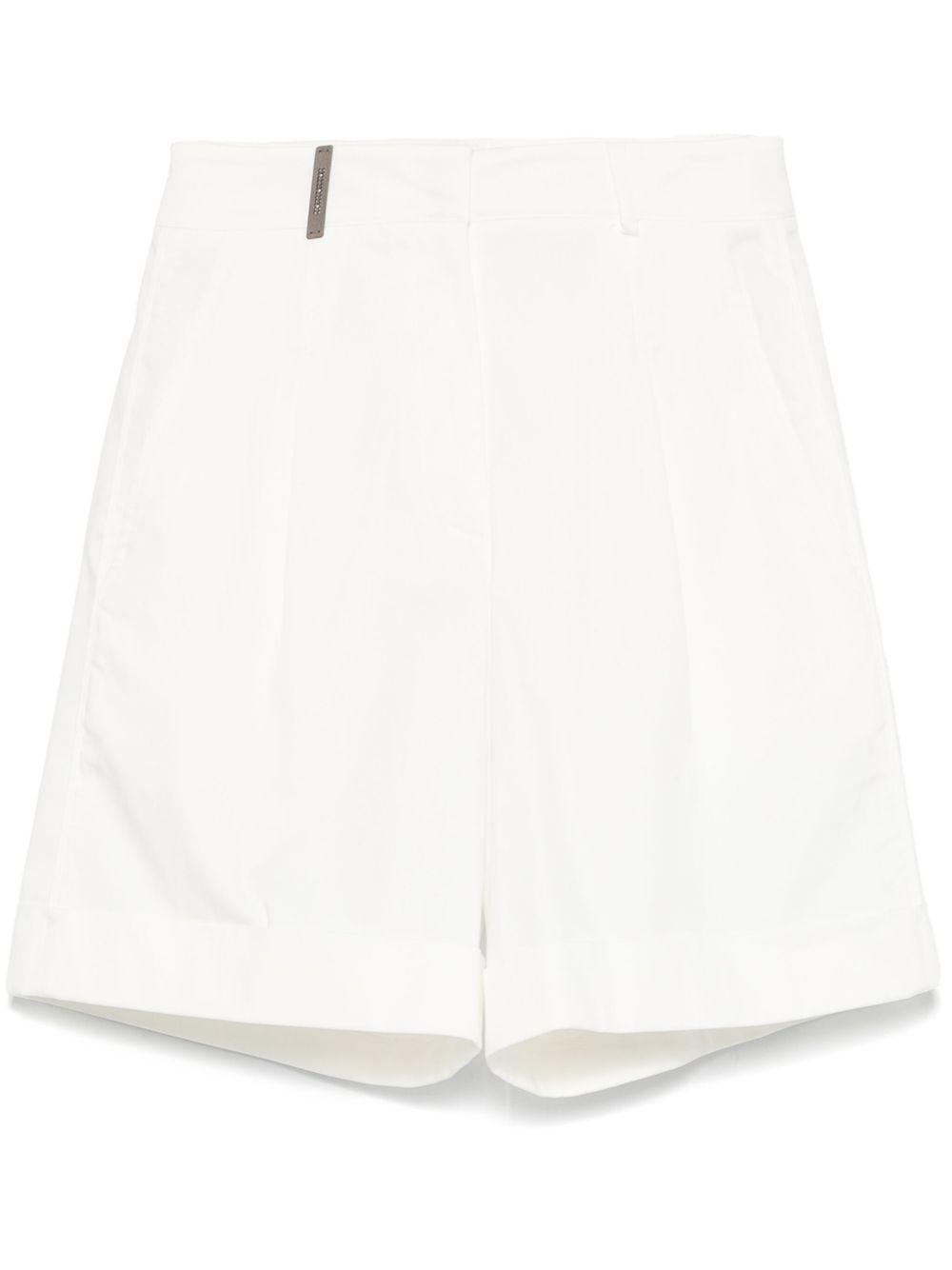 ショートパンツ PESERICO Short with pleats and stretch cotton Peserico Pleated Shorts in Natural | Lyst