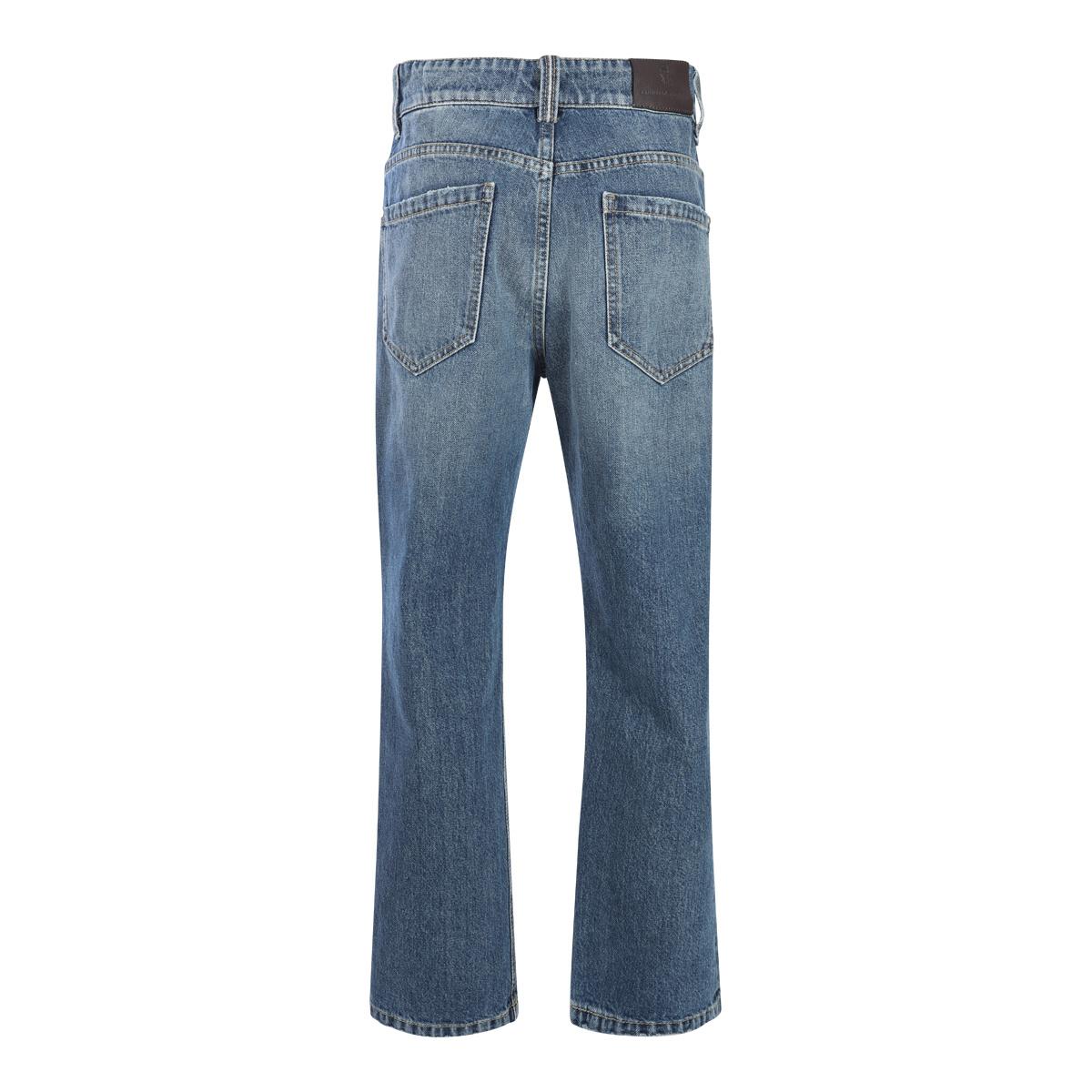 【関税&送料込】Brunello Cucinelli The Loose Barrel Jeans In Brunello Cucinelli Loose Jeans in Medium Denim | Santa Fe
