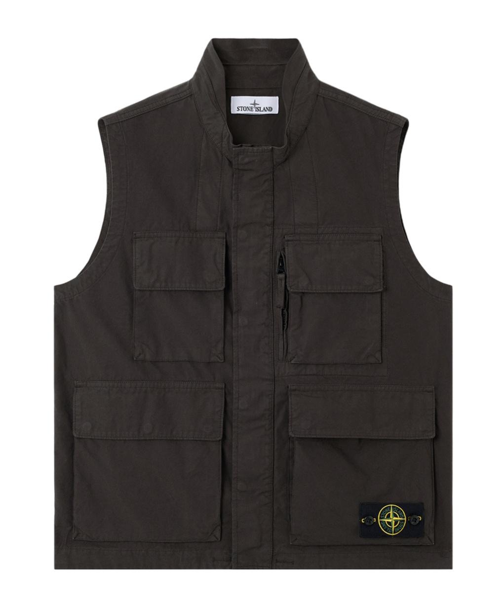 Brushed Cotton Chaleco Stone Island X Supreme Apparel Tactical