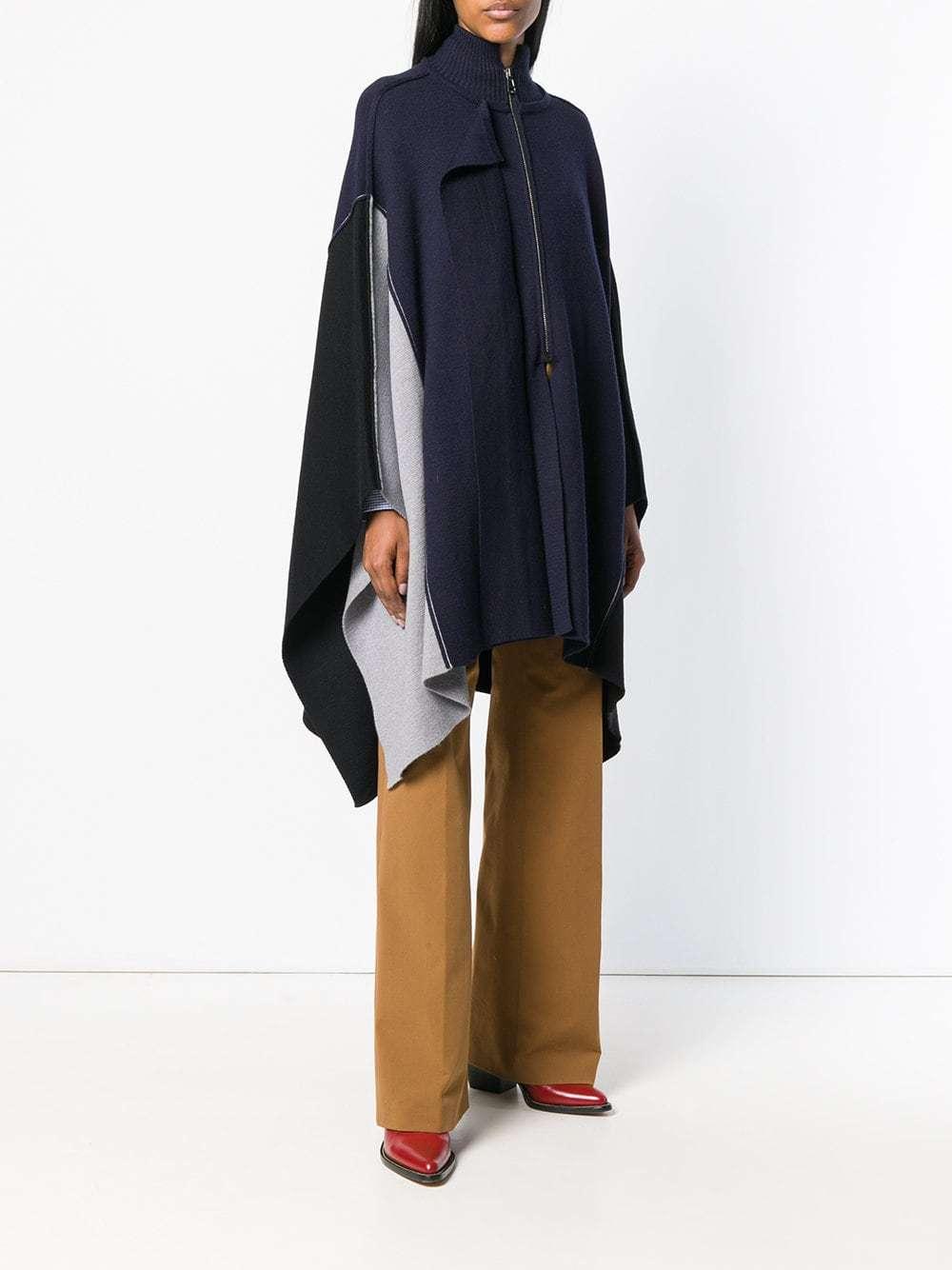 ポンチョ・ケープ Chloe Wool Asymmetric Cape Chloé Capes for Women | Online Sale up to 80% off | Lyst