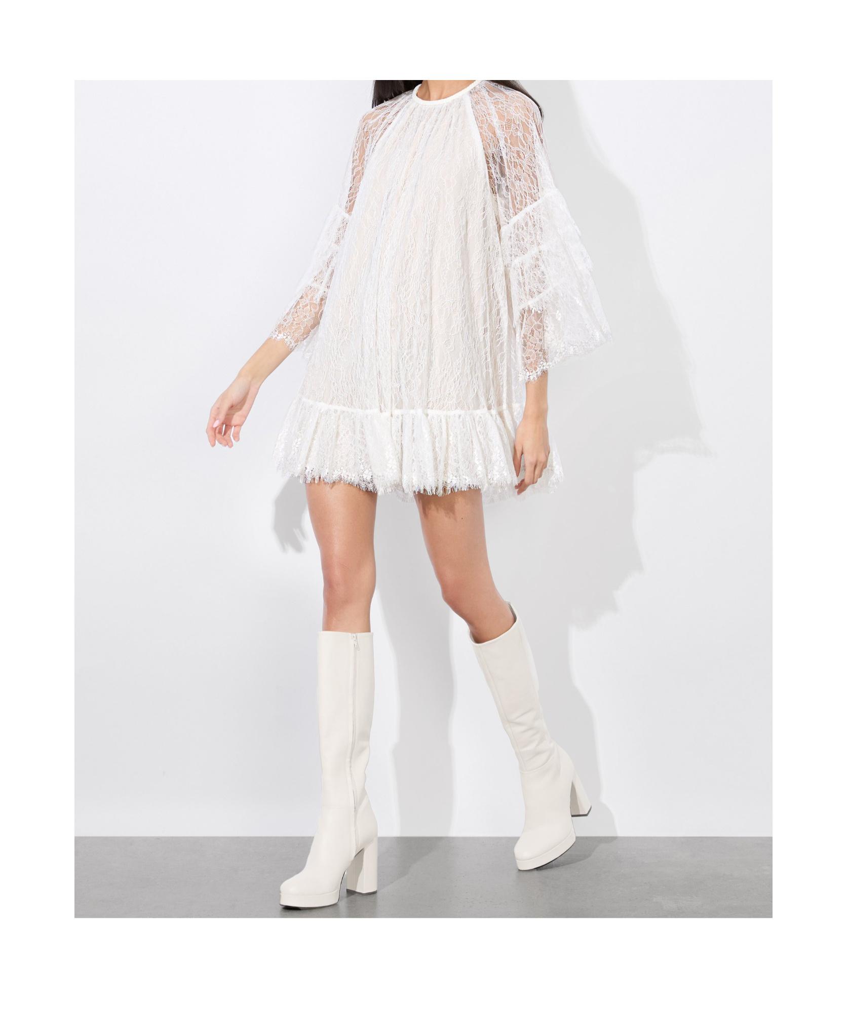 Alice + Olivia 上品フリルワンピース Delia チュニック CC502704537A127_01.jpg?sw=550&