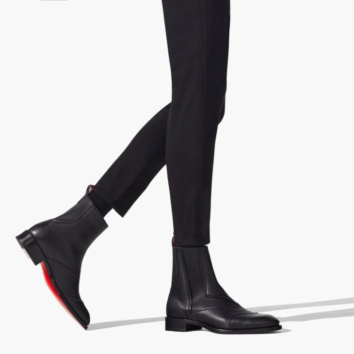 Christian Louboutin Boabi Leather Chelsea Boots in Black for  display picture 3