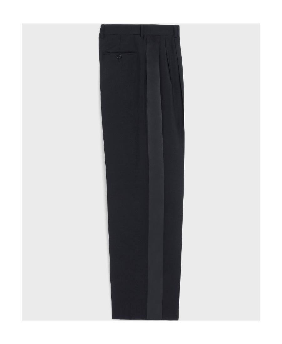 パンツ CELINE | JUDE TUX PANTS IN WOOL AND MOHAIR Celine Jude Tux Pants in Black | Lyst