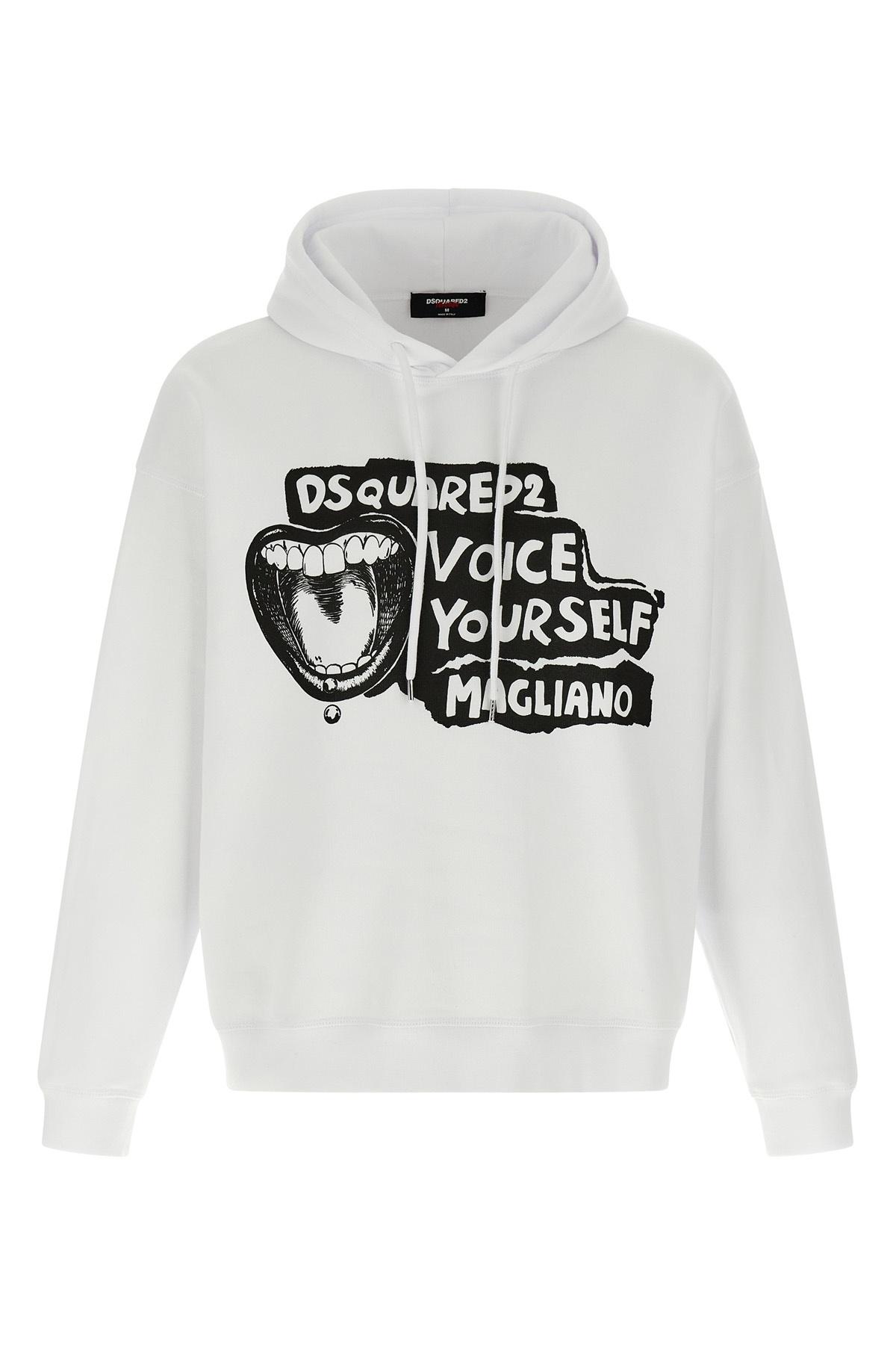 パーカー・フーディ Dsquared White Cotton Sweatshirt Dsquared White Cotton Sweatshirt (D SQUARED2/パーカー