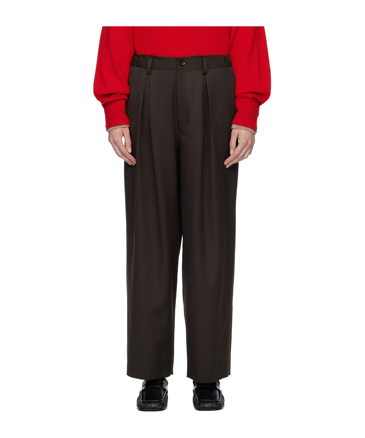 Ssstein Wool Gabardine Trousers in Red | Lyst