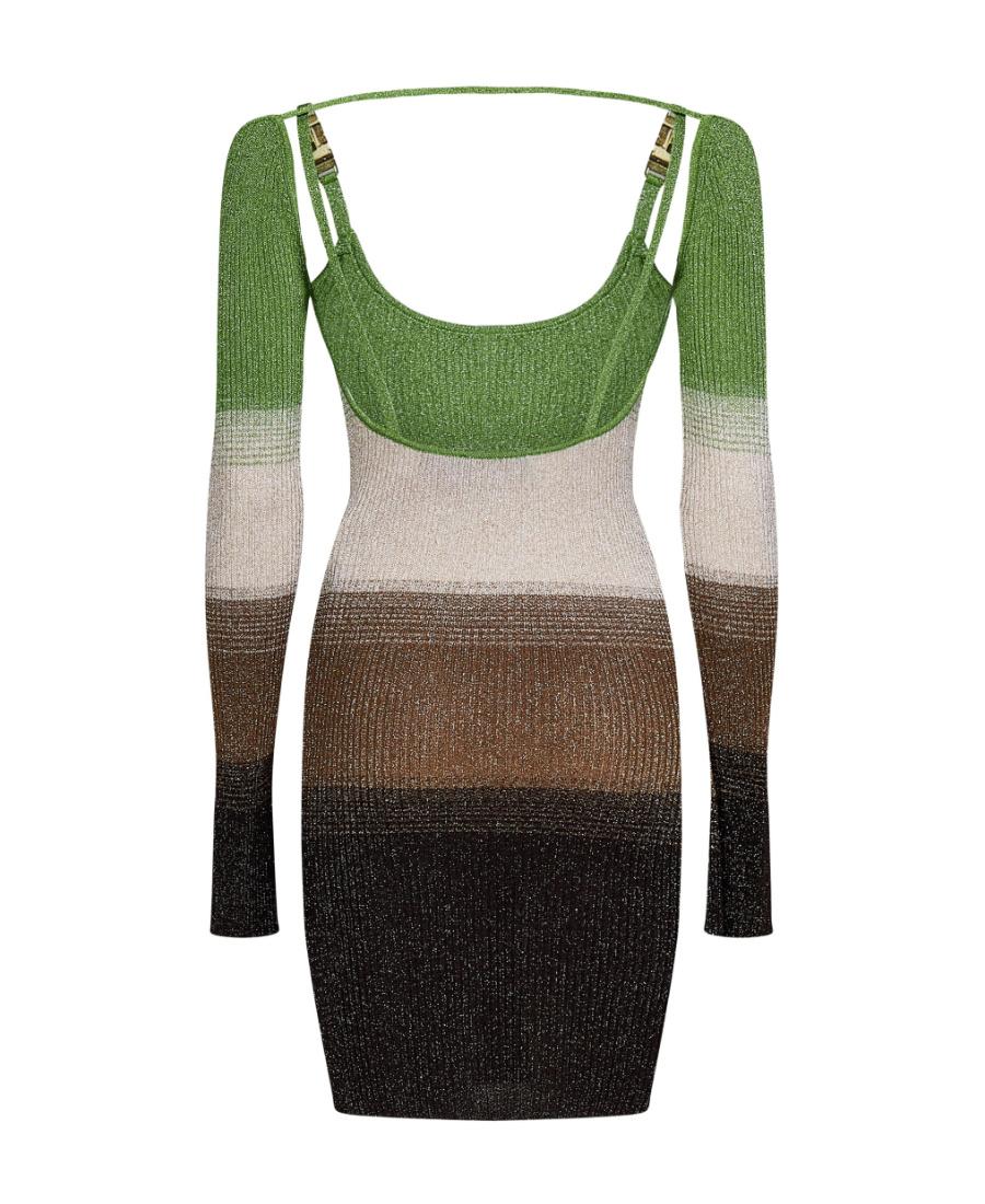 gcds green shell dress Pinstripe Full Zip Mini Dress Green main image 1