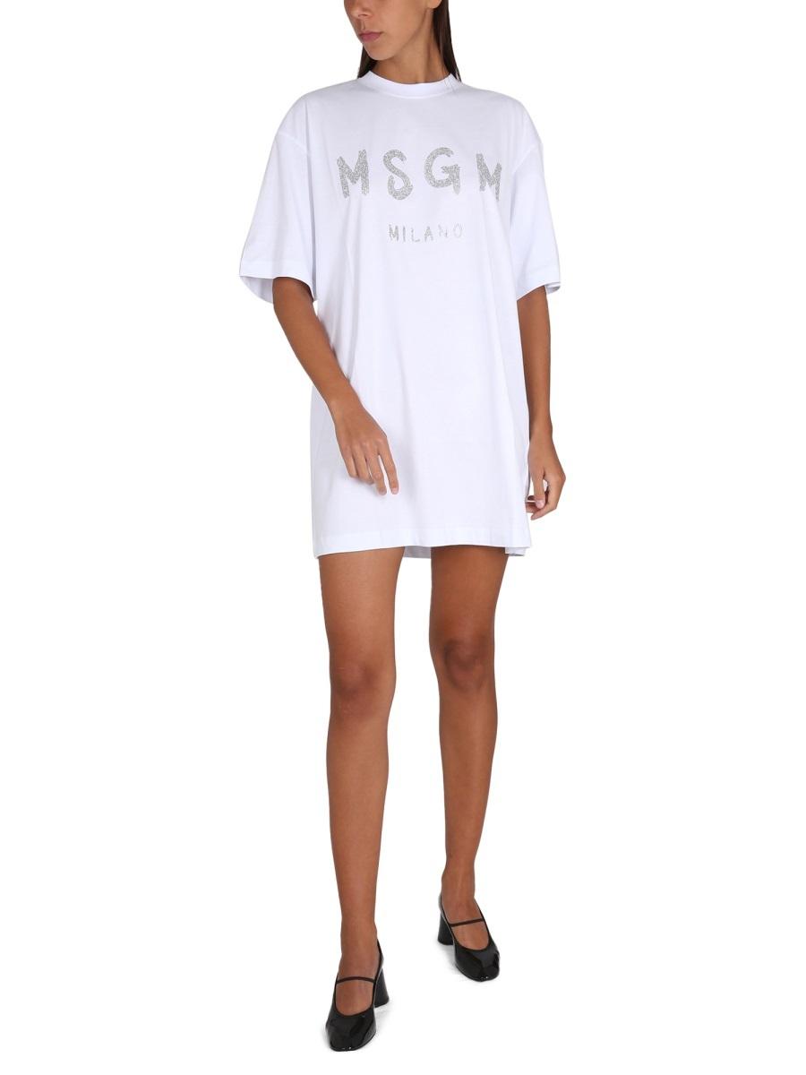 ワンピース MSGM Woman Dress White 3641MDA42247101 01 エムエスジーエム MSGM ワンピース ドレス レディース ホワイト