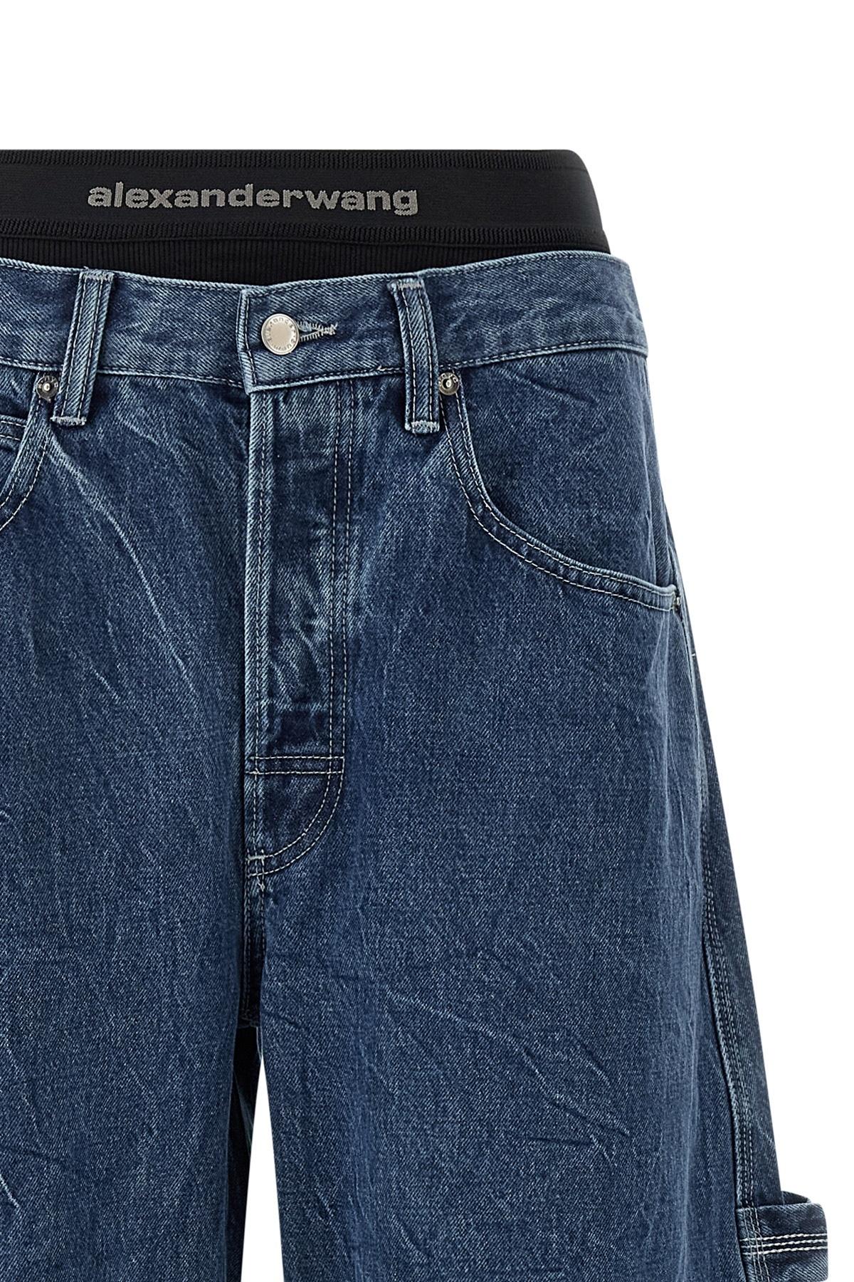 Alexander Wang Boxer Insert Jeans in Blue | Lyst