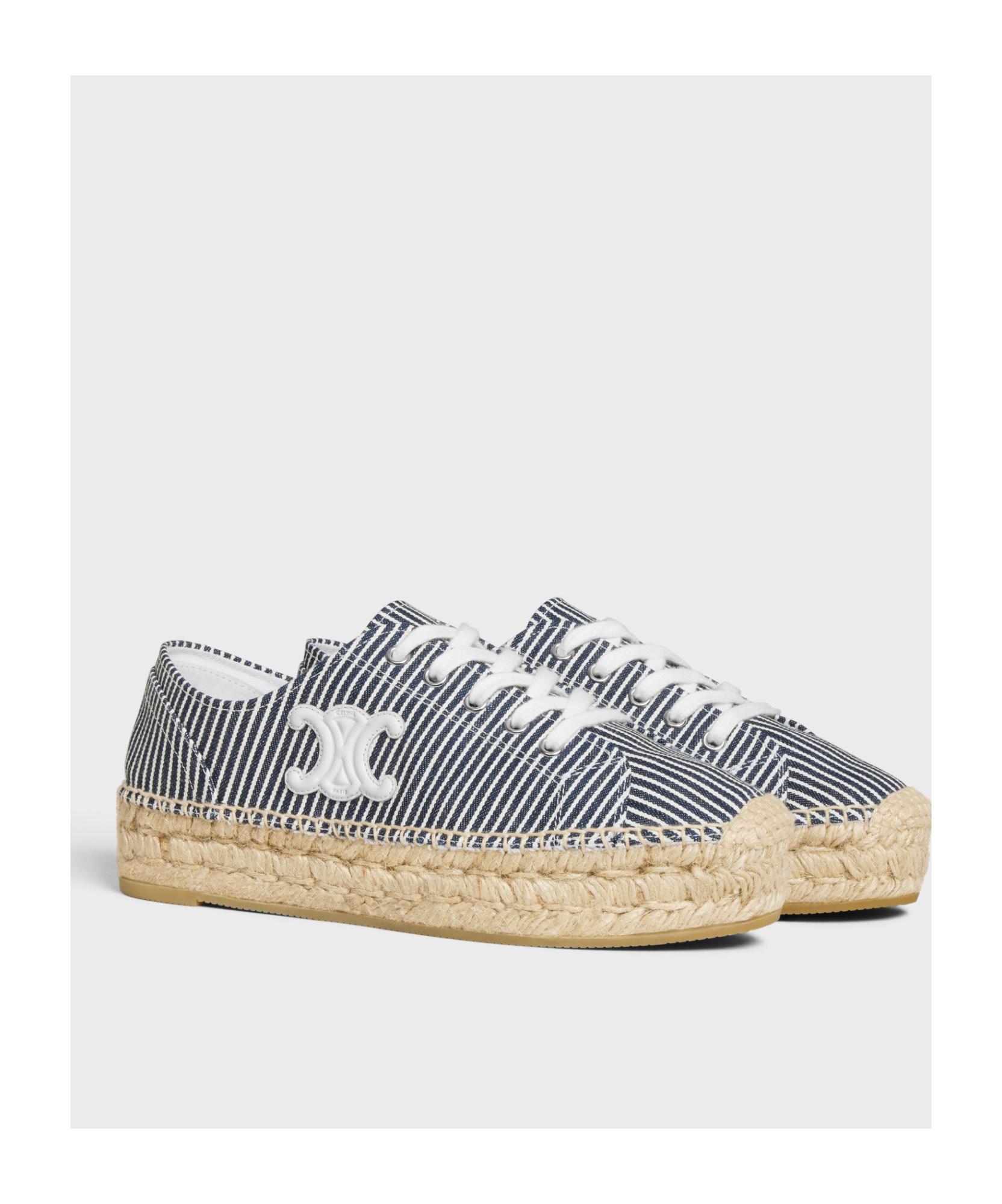 【国内発送】LES ESPADRILLES CELINE ミュール Women's Flat espadrille with Triomphe patch signature in