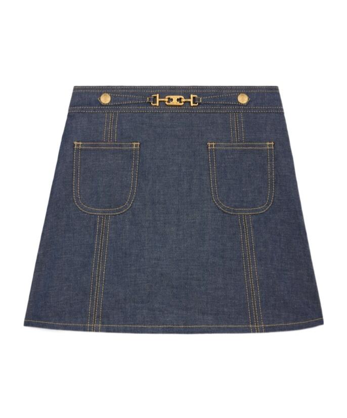 ワンピース CELINE Women Mid Skirts RR06R0842 07IA BLUE Blue Celine Skirts for Women | Lyst