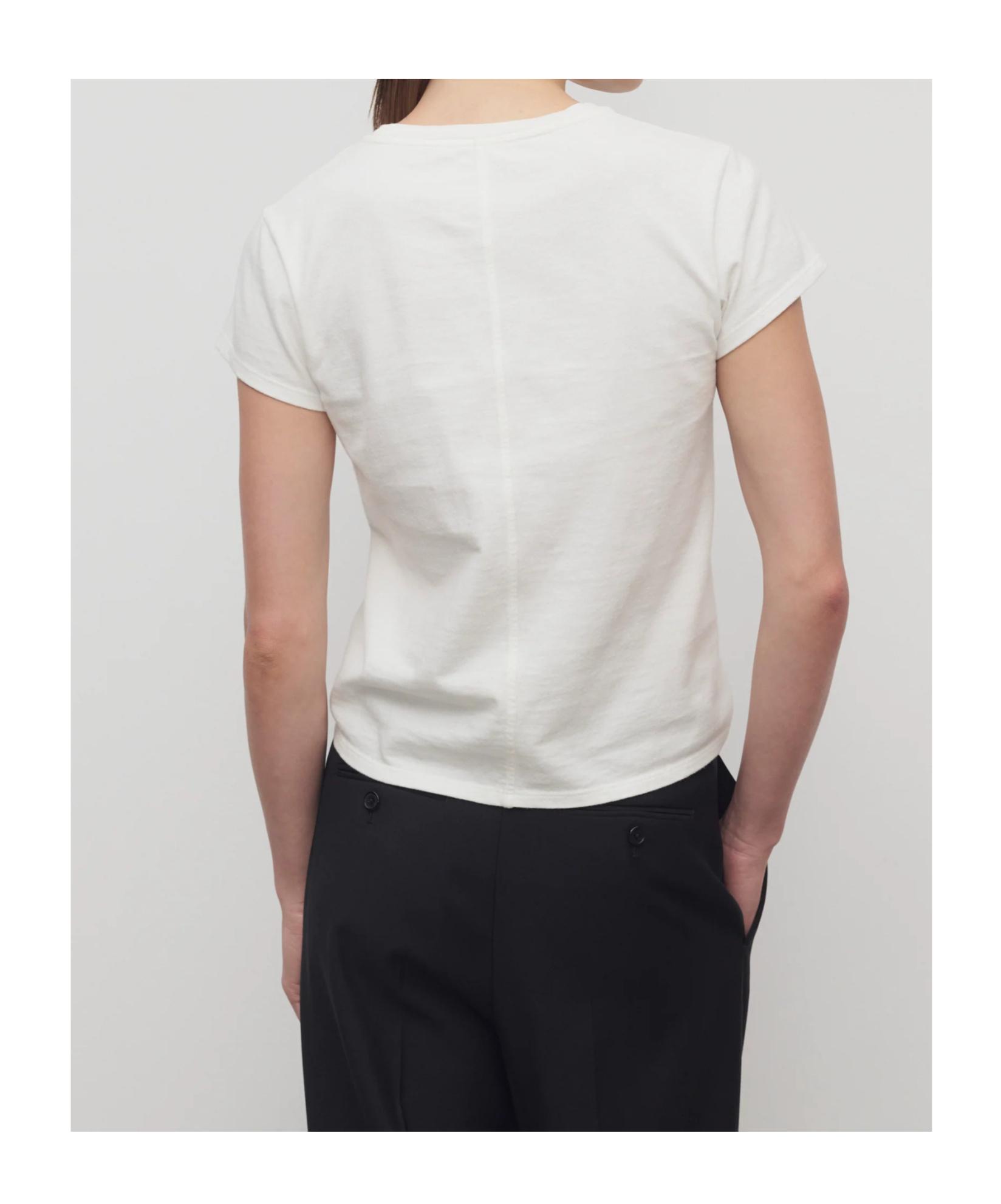 Tシャツ・カットソー THE ROW Woman T-Shirt White 8738K636 WHITE Tori T-Shirt White in Cotton – The Row