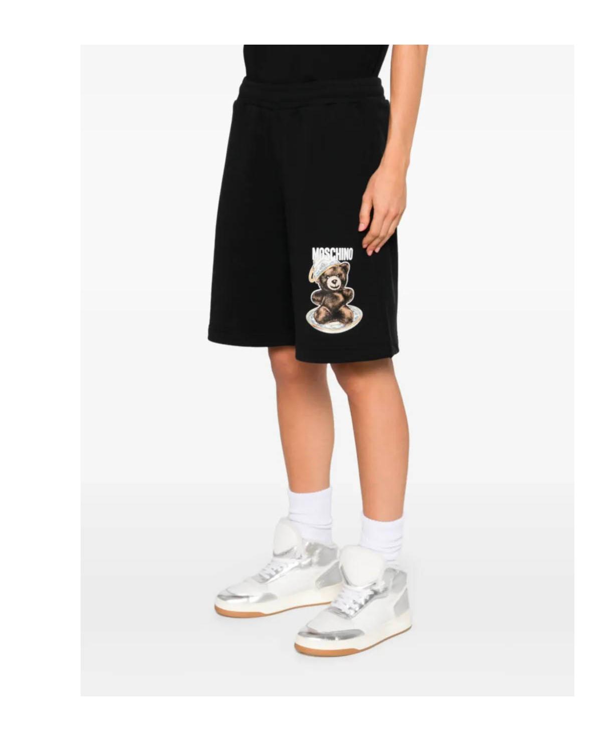 ショートパンツ MOSCHINO COUTURE Woman Short Yellow 03360561 1024 MOSCHINO COUTURE: silk shorts with print - Yellow | Moschino