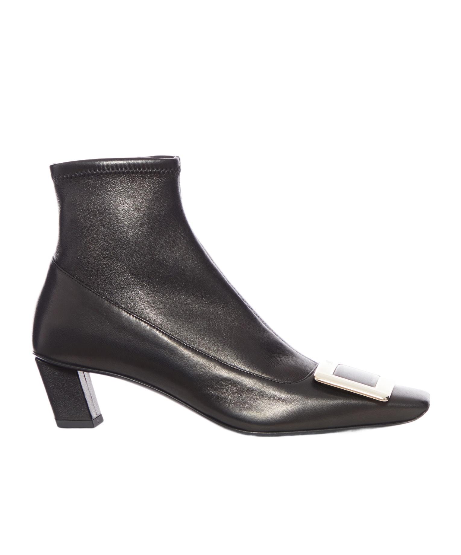 ショートブーツ・ブーティ Roger Vivier Roger Vivier Black Leather Lace-Up Boot Roger Vivier Leather Lace-Up Boots In Black - 43% Off
